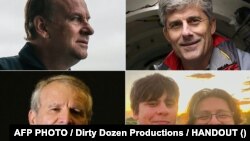 Esta combinación de imágenes de las 5 víctimas del sumergible Titan fue creada el 21 de junio de 2023. Es una imagen cortesía de Dirty Dozen Productions.