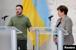 Prezident Zelenskiy Xalqaro Valyuta fondi rahbari Kristalina Georgiyeva bilan, Vashington, 11-dekabr, 2023