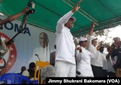 Mwanasiasa wa upinzani DRC Martin Fayulu akiwa katika kampeni huko Goma.