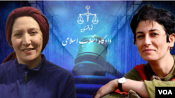 دو زندانی سیاسی محکوم به اعدام: شریفه محمدی و پخشان عزیزی (راست).