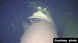 被割裂的波罗的海底油气管道 (芬兰国家调查局网站图片)