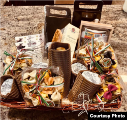 Gift basket of Italian food from Sofia Montanari. (Photo courtesy of Sofia Montanari)