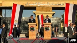 Pedro Sánchez dhe Alexander De Croo në pikën kufitare Rafah (24 nëntor 2023)