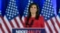 Republican presidential candidate former UN Ambassador Nikki Haley speaks during a news conference, March 6, 2024, in Charleston, South Carolina.