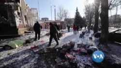 Donetsk ဗုံးကြဲခံရမှု ယူကရိန်း အရပ်သား ဒါဇင်နဲ့ချီသေဆုံး
