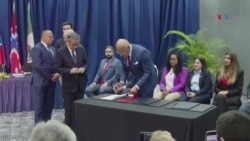 Gobierno y sector de la oposición de Venezuela firman acuerdo electoral en Barbados