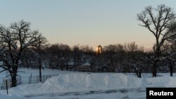 Qyteti Des Moines, në shtetin e Ajovas, i përfshirë nga moti i keq, 14 janar, 2024.