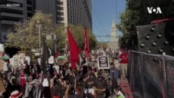 亞太經合組織高峰會開幕之際，數以千計示威者雲集舊金山表達不同訴求