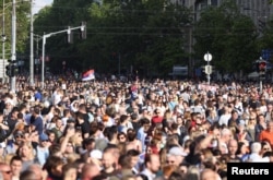 Peti protest "Srbija protiv nasilja", ispred Narodne skupštine Republike Srbije, u Beogradu, 3. juna 2023.