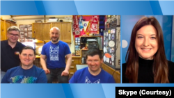 Скріншот з відео інтерв'ю Голосу Америки з українськими полярниками