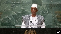 Le Premier ministre malien Choguel Maiga s'adresse à la 76e session de l'Assemblée générale des Nations Unies au siège de l'ONU, le 25 septembre 2021.