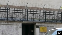 The Chinese Embassy in Rome, Italy on October 27, 2022. China has reportedly established dozens of “overseas police stations” in around the world that could be used to track and harass dissidents. (Gregorio Borgia/AP)