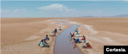 Una escena de la película "Utama" en el altiplano boliviano.