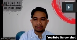 Ade Wahyudin, Direktur Eksekutif LBH Pers (VOA/Screenshot)