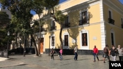 Vista de la fachada de una de las sedes del Ministerio de Relaciones Exteriores de Venezuela, en Caracas. [Archivo].