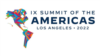 ARCHIVO - Logo de la próxima Cumbre de las Américas en la ciudad de Los Ángeles, California, EEUU.