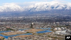 Makazia ya watu kwenye mji wa Salt Lake City jimboni Utah