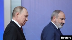 Ռուսաստանի նախագահ Վլադիմիր Պուտինն ու Հայաստանի վարչապետ Նիկոլ Փաշինյանը