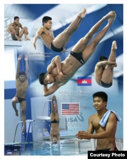 17 years old Jordan Pisey Windle is a five-time national champion diver and a member of the United States National Team. He was a two-years old orphan when he was adopted by his American father, Jerry Windle. (Courtesy Photo)