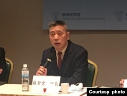 台灣國防安全研究院國防資源與產業研究所所長蘇紫雲。（陳筠攝）