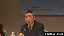 台湾国防安全研究院国防资源与产业研究所所长苏紫云。（陈筠摄）