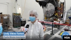 Screenshot of VOA's interview with Lindy Elkins-Tanton