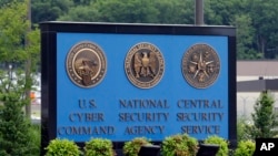 FILE - A sign stands outside the National Security Administration (NSA) campus on in Fort Meade, Md., on June 6, 2013.