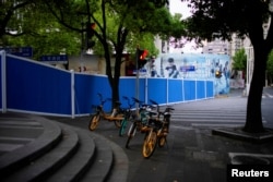 上海5月16日仍然被封的街道。 （2022年5月16日）