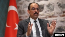 Ibrahim Kalin, portparol i najviši spoljnopolitički savetnik predsednika Turske Redžepa Tajipa Erdogana, tokom intervjua za Rojters, u Istanbulu, 14. maja 2022.