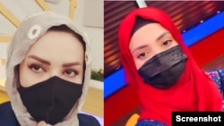 بی‌نظیر بکتاش و یلدا علی، مجریان برنامه‌های تلویزیون طلوع و یک در افغانستان