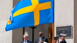 瑞典與芬蘭正式申請加入北約之際瑞典國防大臣訪問五角大樓