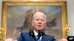 ARCHIVO - El presidente de EEUU joe Biden en una intervención en la Casa Blanca en abril de 2022.