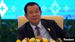 Cambodia's Prime Minister Hun Sen holds a news conference after the ASEAN summit in Phnom Penh, Cambodia, Nov. 13, 2022. 
