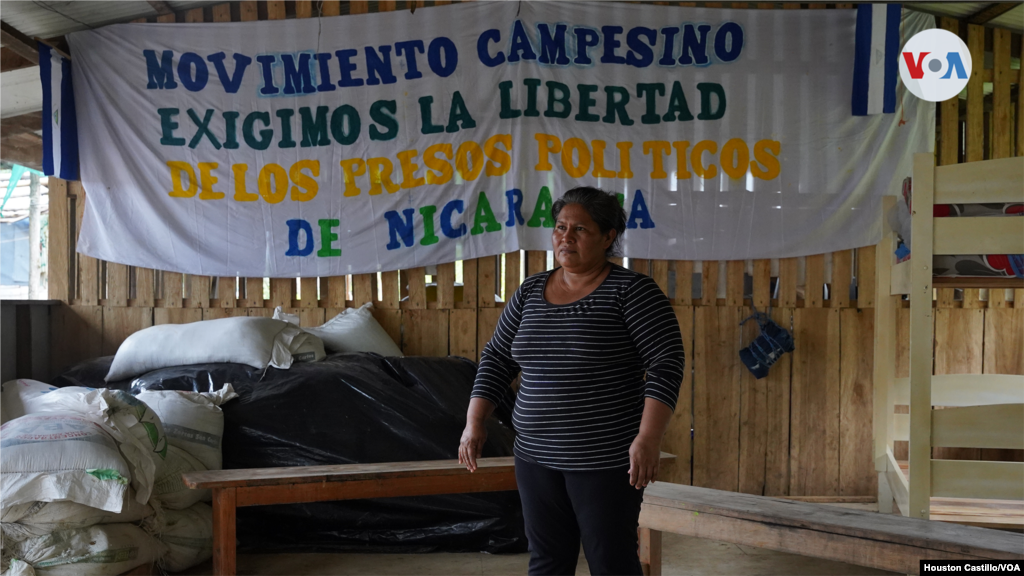 Francisca Ramírez, líder campesina exiliada en Costa Rica. Foto Houston Castillo, VOA