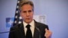 FILE - U.S. Secretary of State Antony Blinken gestures during a press conference held as part of a NATO foreign ministers meeting in Bucharest, Romania, Nov. 30, 2022.