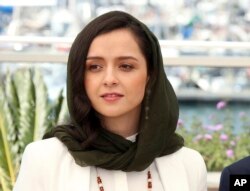 FILE - This May 21, 2016 file photo shows actress Taraneh Alidoosti during a photo call for the film "Forushande" (The Salesman) at the 69th international film festival, Cannes, southern France. (AP Photo/Joel Ryan, File)