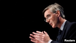 英国商务大臣里斯-莫格（Jacob Rees-Mogg）（路透社2022年10月3日）