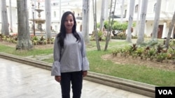 "La mujer está en constante movimiento por intentar llevar bienestar, no solo a su familia, si no irradiar este bienestar a toda su comunidad”, afirma la diputada Marialbert Barrios. Foto: Luisana Solano - VOA