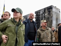 Twitter @CharlesMichel - Visiting Borodyanka April 20 2022