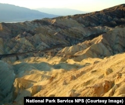 Looking down Golden Canyon in Death Valley