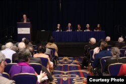 David Chandler addressed the audience at the Association for Asian Studies' annual conference, Washington DC, March 22-25, 2018. (Photo courtesy of Association for Asian Studies)