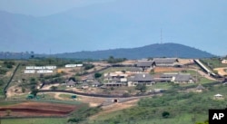 FILE - A Sept. 28, 2012, photo shows the private compound homestead of South African President Jacob Zuma in Nkandla, South Africa.