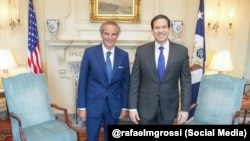 دیدار مارکو روبیو، وزیر امور خارجه آمریکا، با رافائل گروسی، رئیس آژانس بین‌المللی انرژی اتمی در واشنگتن 
