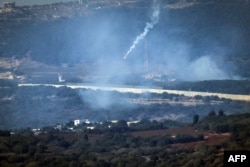 ផ្សែងហ៊ុយឡើងនៅ​ភូមិ Aita al-Shaab នៃប្រទេសលីបង់ ដែលស្ថិតនៅជាប់​ព្រំដែនអ៊ីស្រាអែល ក្នុងអំឡុងនៃការប្រយុទ្ធគ្នា​រវាង​អ៊ីស្រាអែល​និង​ក្រុម​ Hezbollah កាលពីថ្ងៃទី ២៨ ខែតុលា ឆ្នាំ​២០២៣។