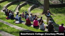 Committee on Diversity and Inclusion meeting in the Scott Amphitheater at Swarthmore College on Friday, April 15, 2016, in Swarthmore, Pa. (Laurence Kesterson/Swarthmore College)