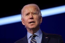 ARCHIVO - Joe Biden, presidente electo de Estados Unidos, hace declaraciones en Wilmington, Delaware.