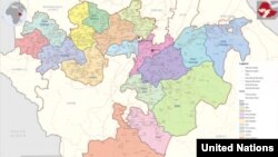 የኦሮሚያ ክልል ካርታ /ምንጭ - ተመድ/