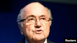FILE - FIFA President Sepp Blatter has been suspended from the organization. He's shown at FIFA headquarters in Zurich, Switzerland, June 2, 2015. 