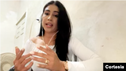 Débora Eunice Arróliga, de 30 años, es una de las primeras nicaragüenses que fue beneficiada con el parole humanitario. Cortesía.