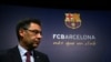 Le président du FC Barcelone Josep Maria Bartomeu lors d'une conférence de presse à Barcelone, Espagne, le 29 mai 2017.